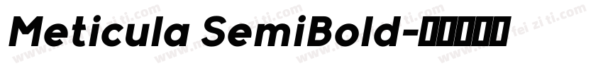 Meticula SemiBold字体转换